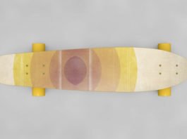 Top View Yellow Skateboard mockup