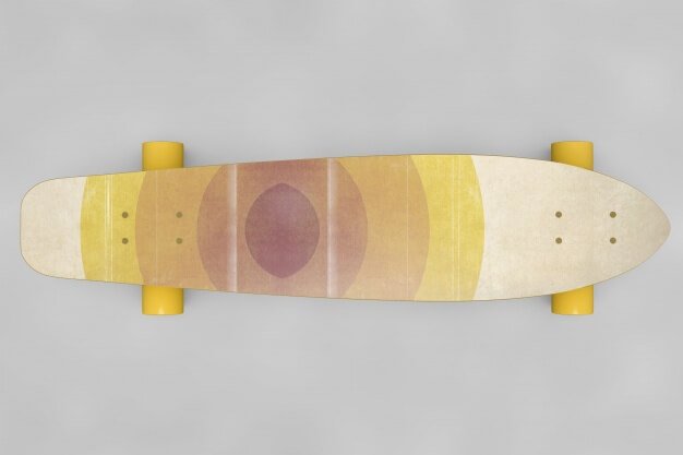 Top View Yellow Skateboard mockup