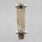 Bottom view single Skateboard mockup Free Psd