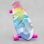 Clean design pink wheel Skateboard mockup
