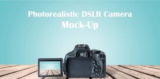 Front view DSLR Camera MockUp