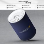 Photorealistic Long Tin Can MockUp