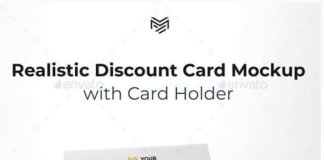 Golden Multipurpose Card Holder & Discount Card Mockup