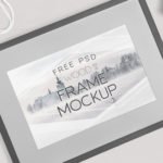 Free Photography wooden Frame Mockup