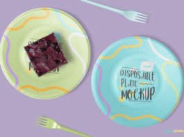 Clean Design Free Disposable Plate Mockup