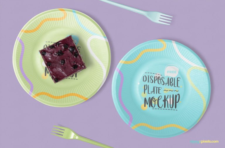 Clean Design Free Disposable Plate Mockup