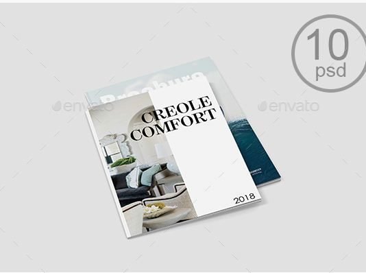 Elegant front view Magazine Mockup