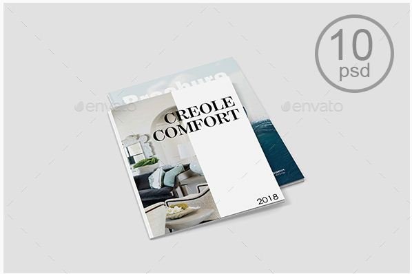 Elegant front view Magazine Mockup