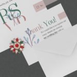 Free Elegant Wedding Stationery Mockup with flower
