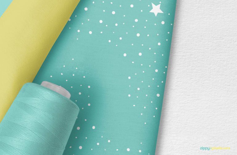 Free Front view Fabric Roll Mockup