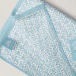 Free Blue color Full Towel Mockup