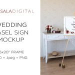 Wedding Board Mockup with flower