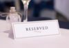 Realistic Reserved Table Card Mockups