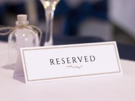 Realistic Reserved Table Card Mockups