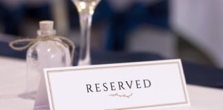 Realistic Reserved Table Card Mockups