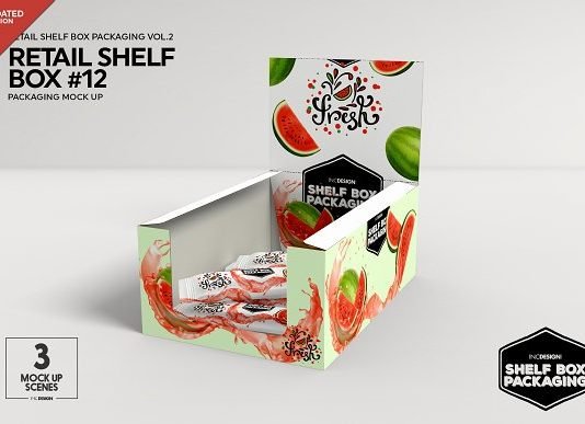 Elegant Retail Shelf Box 12 Packaging Mockup