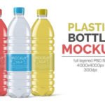 Photorealistic Plastic Water Bottle Mockup
