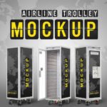 Photorealistic Airline Trolley PSD Mockup