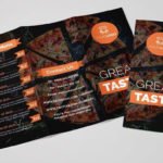 Realistic Food Menu Tri Fold Mockup