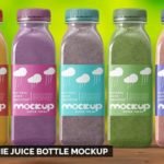 Realistic Smoothie Juice Bottle Mockup