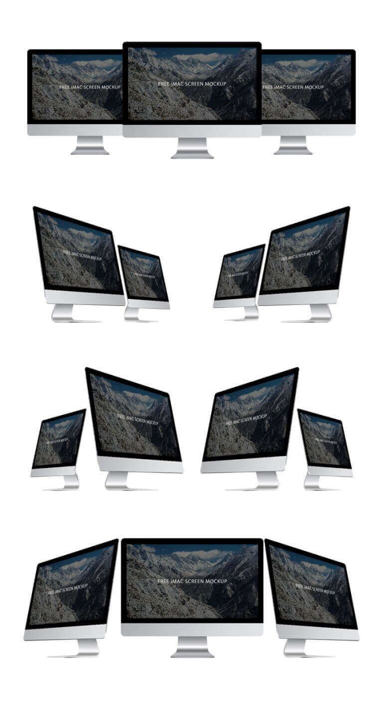 Download Downloadable Free iMac Screen Mockup | Mockup Den