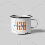 Realistic Metal Mug mockup