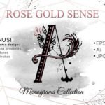 Golden Rose Alphabet Collection mockup