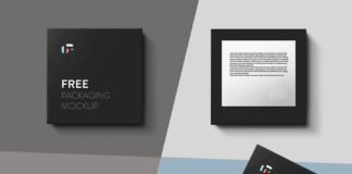 Free Black Square Box Mockup