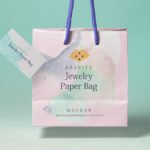 Free PSD Paper Gravity Shopping Bag mockup