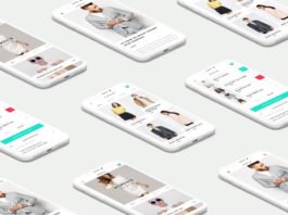 Free Side view PSD UI iPhone X Monochrome Mockup
