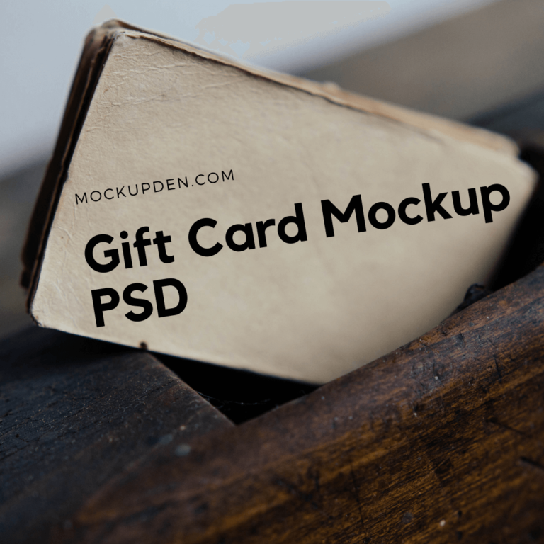 Gift Card Mockup PSD