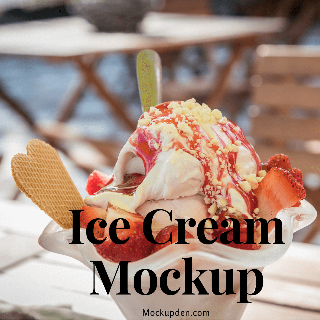 Download 48 Free Delicious Ice Cream Mockup Psd Vector Template