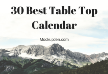 Table Top Calendar