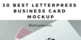 Letterpress Business Card Mockup