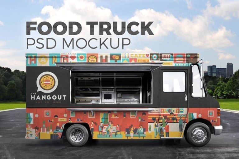 Food Truck Mockup | 41+ Free Fast Food, Icecream, Burger Truck PSD & Vector Templates