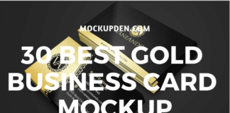 Gold Business Card Mockup