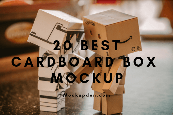 CardBoard Box Mockup | 22+ Cool Cardboard Box PSD Design Template