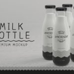 milk bottle mockup