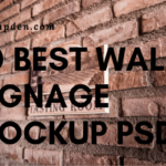 Wall Signage Mockup PSD