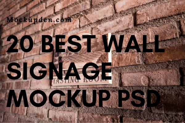 Wall Signage Mockup PSD