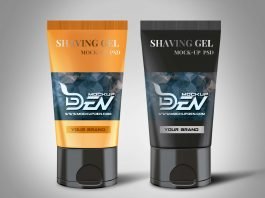 Shaving Gel Packaging mockup