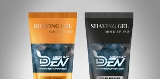 Shaving Gel Packaging mockup