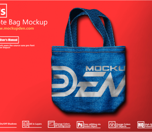 Free Abstract Print Tote bag Mockup