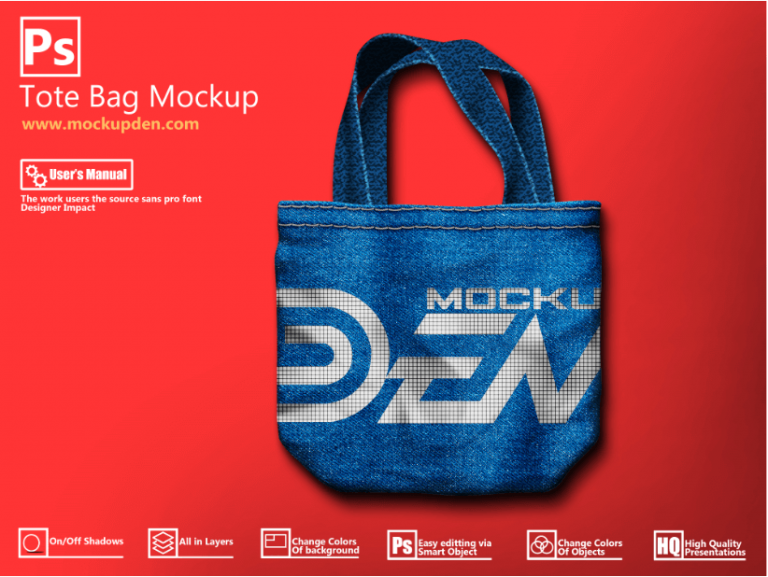 Free Abstract Print Tote bag Mockup | PSD Template Design