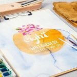 Free Watercolors Canvas Mockup