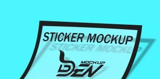 Transperant Sticker Mockup