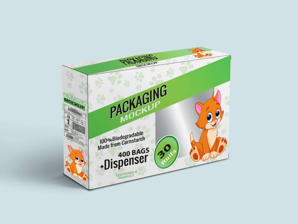 Free Green Packaging Box Mockup | PSD Template