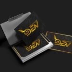 Free Black Business Card Mockup