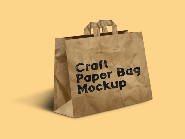 Free Craft Bag Mockup Design in PSD Format
