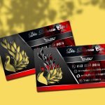 Black Die Business Card Mockup